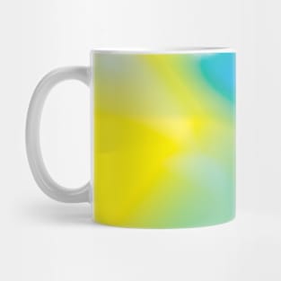 Yellow and Turquoise Blue Abstract Glow Mug